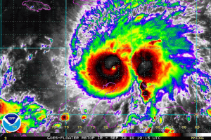Hurricane Matthew satellite image