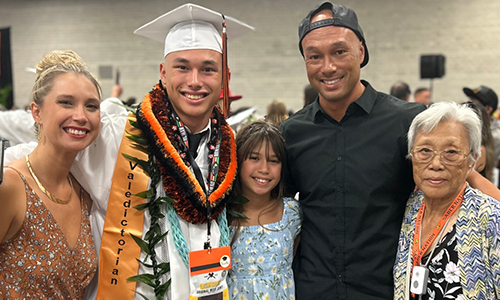 Adkins family at graduation