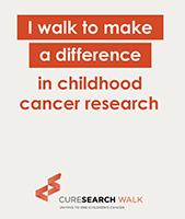 I walk to make a difference in childhood cancer research
