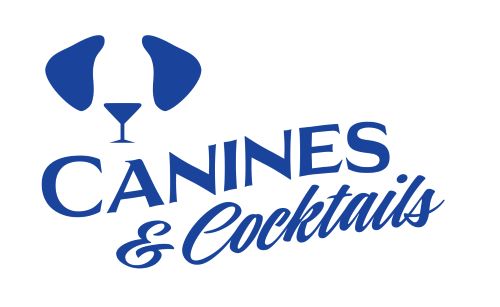 Canines &amp; Cocktails blue logo