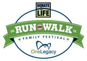 Donate Life Run/Walk Family Festival One Legacy logo