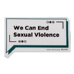 SP-24-02 - "We Can End Sexual Violence" Cut-Out Sticker (50 pack)